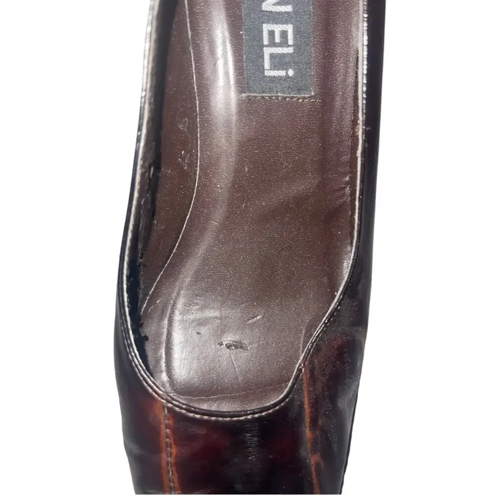 Vintage Vaneli Italian Leather pointed toe pumps heels SZ 7 Career Office Shoes
